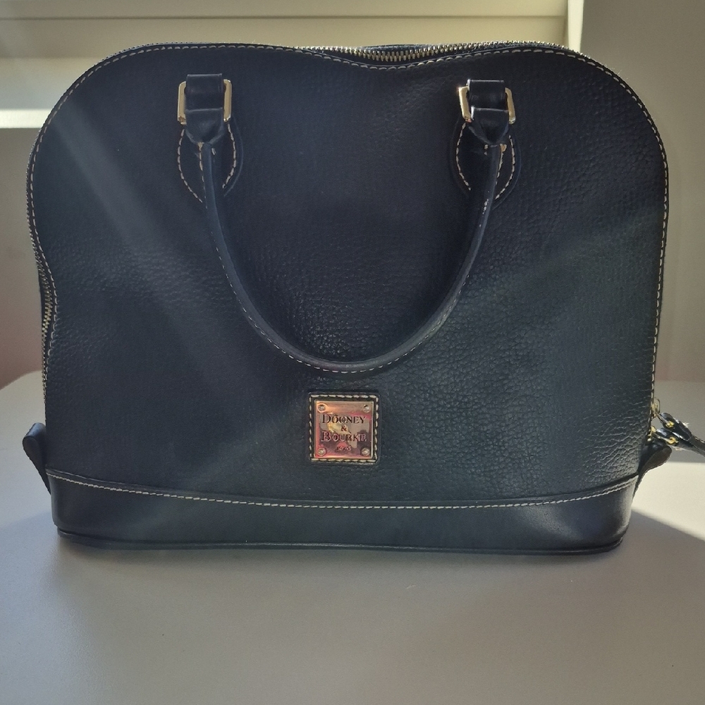 Dooney & Bourke Black Pebbled Leather Satchel